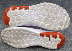 Nike Flex Experience RN 4 GS Grey Orange Youth 7Y Women 8.5 Running Shoes 749807