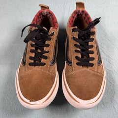 Vans Old Skool MTE Brown Suede Primaloft Leopard Print Kids Shoes Size 2.0