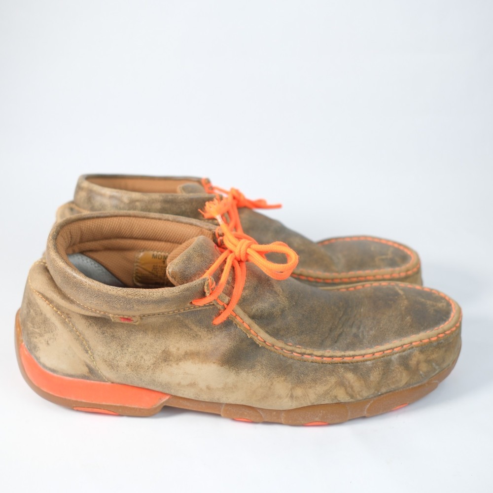 Twisted X Boots Brown Leather Chukka Driving Moc Ankle Bootie Suede Mens 12M
