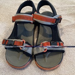 Old Navy Gray And Orange Sandals Unisex Size 2