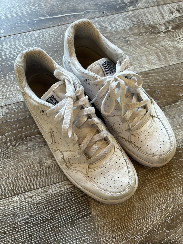Nike Son Of Force(GS)Youth Triple White Low Top Sneakers Size 7Y