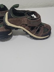 Toddler Timberland Sandals Single Strap Closed Toe Brown Green Size 4.5