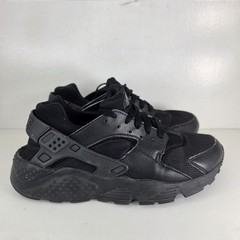 Nike Air Huarache Run GS Triple Black 654275-016 Youth 6 Women 7.5 Sneaker Shoes