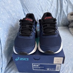 NEW ASICS Sneakers Jolt 2 Navy Blue Silver Size 3.5 Lace Up EU 35.5 Arch Support