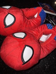 Official Licensed Marvel Spider-Man Plush House Slippers Children’s Size 5/6 NWT