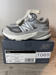 New Balance 990v6 Grey Silver Toddler Size 7 7C Kids Sneakers Box IC990GL6