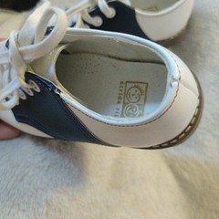 Vintage Saddle Shoes Stride Rite Black & White Leather USA Toddler 6.5 – 7 Size