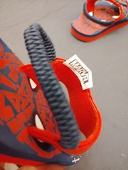 Marvel Spider-Man red blue kids flip-flops with elastic back strap (Z-223)