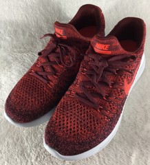 Nike Lunarepic Low Flyknit 2 GS Running Shoes Youth Size 7Y Red Black 869990-600