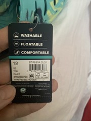 Rugged Shark Kids Size 12 Teal Multicolor Water Shoe
