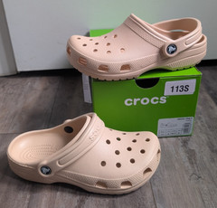 NEW in BOX Crocs Classic Clogs K In Shitake Beige Tan Big Kid’s Size j4 NIB 4