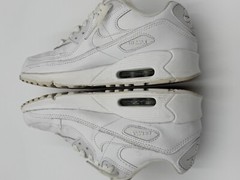 Size 7 Y – Nike Air Max 90 Leather Triple White – CD6864-100