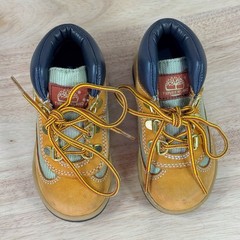Timberland Toddler Field Boots Ankle Lace Up Nubuck Leather Tan Size 7