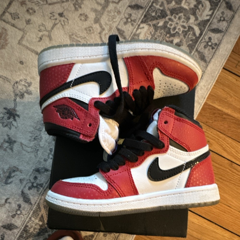 Jordan 1 Retro High OG PS Sneakers Red White Black Blue Leather 11C High Top