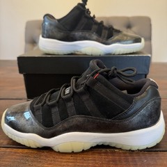 Air Jordan 11 Retro Low Barons (GS) Shoes (2017) Sz 5.5Y (Women’s 7) 528896-010