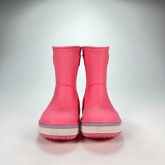 Crocs Crocband Rain Boot Pink Round Toe Kids Waterproof Rain Boots Girls Size 8