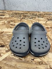 Crocs Gray With Navy And White. Little Children’s Size C8