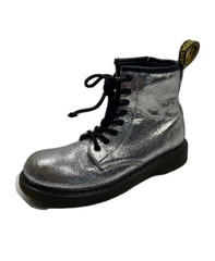 Dr Marten’s Pascal 1460 J Combat Boots Sz 3 Kids In Metallic Croc Print AW004