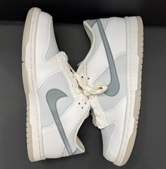 Nike Dunk Low GS “Reflective Swoosh White” Grey Sneakers FV0365 100 Size 4.5Y/6W