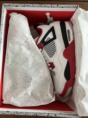 Jordan 4 Retro GS Fire Red/white/black/Tech Grey Sz 6Y New