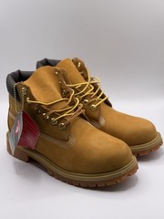 Timberland Premium 6” Waterproof Boots Youth Size 3 Wheat Nubuck TB012709