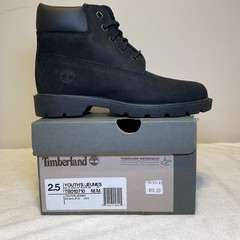 Timberland 6 In Classic Boots Black Nubuck TB 010710 001 Kids PS NEW Size 2.5Y