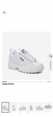 FILA KIDS WHITE DISRUPTOR II PREMIUM SNEAKERS