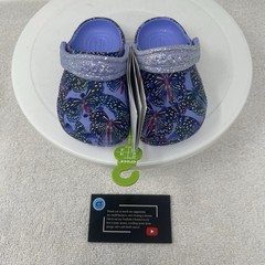 Crocs Classic Purple Butterfly Clog 208257-5Q7 Children’s Size 6 C6 NEW TAGS