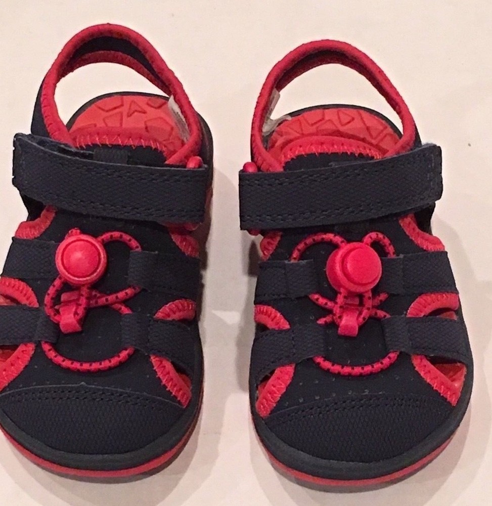 Lands End Kids 5 Closed Toe Sandal Summer Water Shoe Beach Size 5 Blue Red New