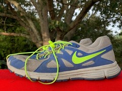 NIKE REVOLUTION 2 Running Basketball Lime Green Blue Gray Boys Girls 6 ❤️sj17j7