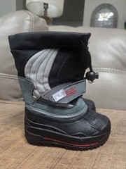 Buster Brown Unisex Kids Black & Gray Snow Boots Toddler Sz 6 ~ Bin R