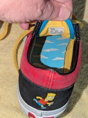 Vans x The Simpsons Bart Graffiti Kids 13 Shoes Red Black Yellow Skate Sneakers