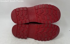 Lola + The Boys Unisex Kids Crystal Ruby Red Side Zipper Ankle Boots Size 35/4Y