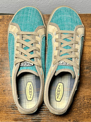 Keen Arcata Kid’s Canvas Lace Up Turquoise Casual Shoes Sz 6 US/ 5 UK