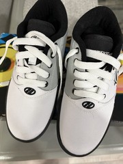 Heelys Pro 20 Drips Wheeled Sneakers White/Black/Gray Kids US 3 EU 34