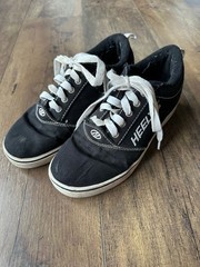 Heelys Shoes Kids 6 Black Canvas Single Wheel Skate Sneaker Preowned