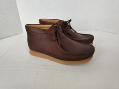 Clarks Originals Wallabee Brown Leather Ankle Boots Kids Size 5W Shoes