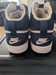 Nike Court Borough Mid 2 GS Mid Top Strap Leather Blue/White 5.5Y CD7782-107