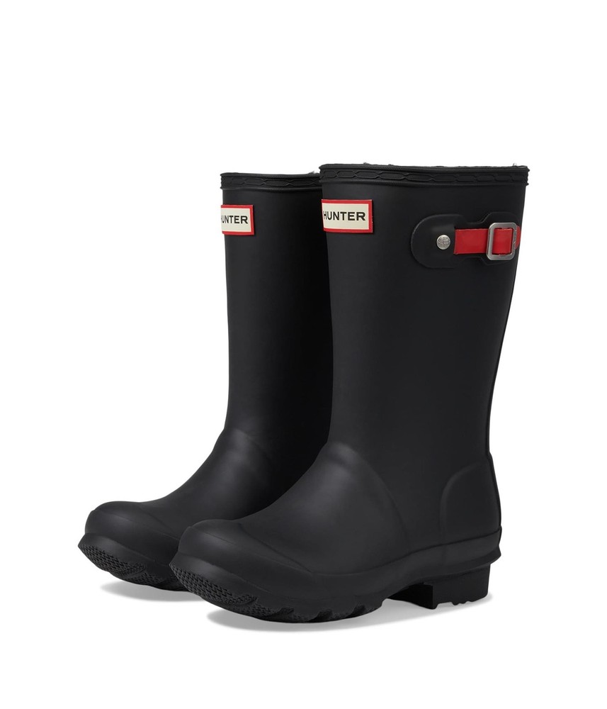 Hunter Kids‘ Original Insulated Boot (Little Kid) – Black/Logo Red/Black