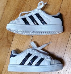 Adidas Superstar “Snake White Multi-color” (TD). Size: 5K. EUC.