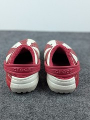 Crocs Peppermint Swirl Clogs Kids Size C9 Red White Fur Lined Candy Cane Shoes