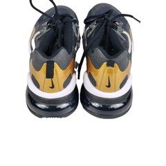 Nike Air Max 270 React Shoes Youth Size 7Y BQ0103 005 Black White Gold Running