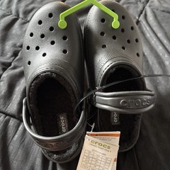 NWT Black Kids Crocs Classic Lined Clog Crocs Size J3 Junior 3