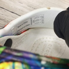 Crocs Tie Dye Slip On Clogs Child Kids Size 5 Slingback Blue Pink Purple White