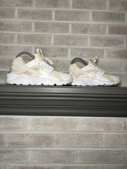 Nike Huarache Run GS Pure Platinum White Athletic Shoes 654275-110 Youth Size 7