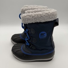 Sorel Yoot Pac Snow Boots Kids Size 4 Blue Waterproof Sherpa Winter Duck Outdoor