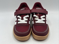 Adidas Breakbase Kid’s Size 1 Red White Adjustable Sneakers JR9781 New