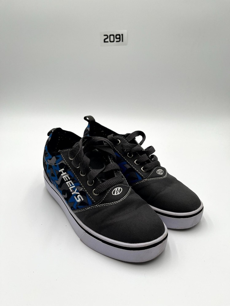 Heelys Pro 20 Prints Unisex Kids 5 Wheeled Skate Shoes Charcoal Blue Sneaker