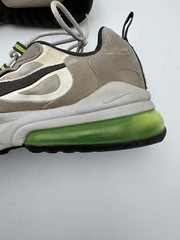 Nike Air Max 270 React GS BQ0103-102 WhiteGrey Green Heel Size 5.5Y EUC