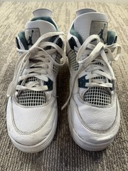 Nike Air Jordan 4 Retro Oxidized Green Shoes Youth Size 7Y White Teal Sneakers